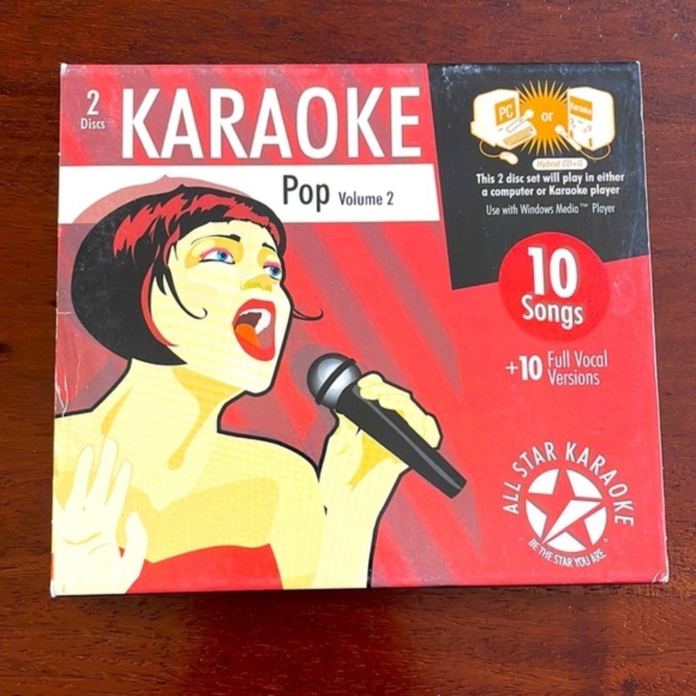 All Star Karaoke Pop Volume 2 Hybrid CD + G Y2K music New 2discs